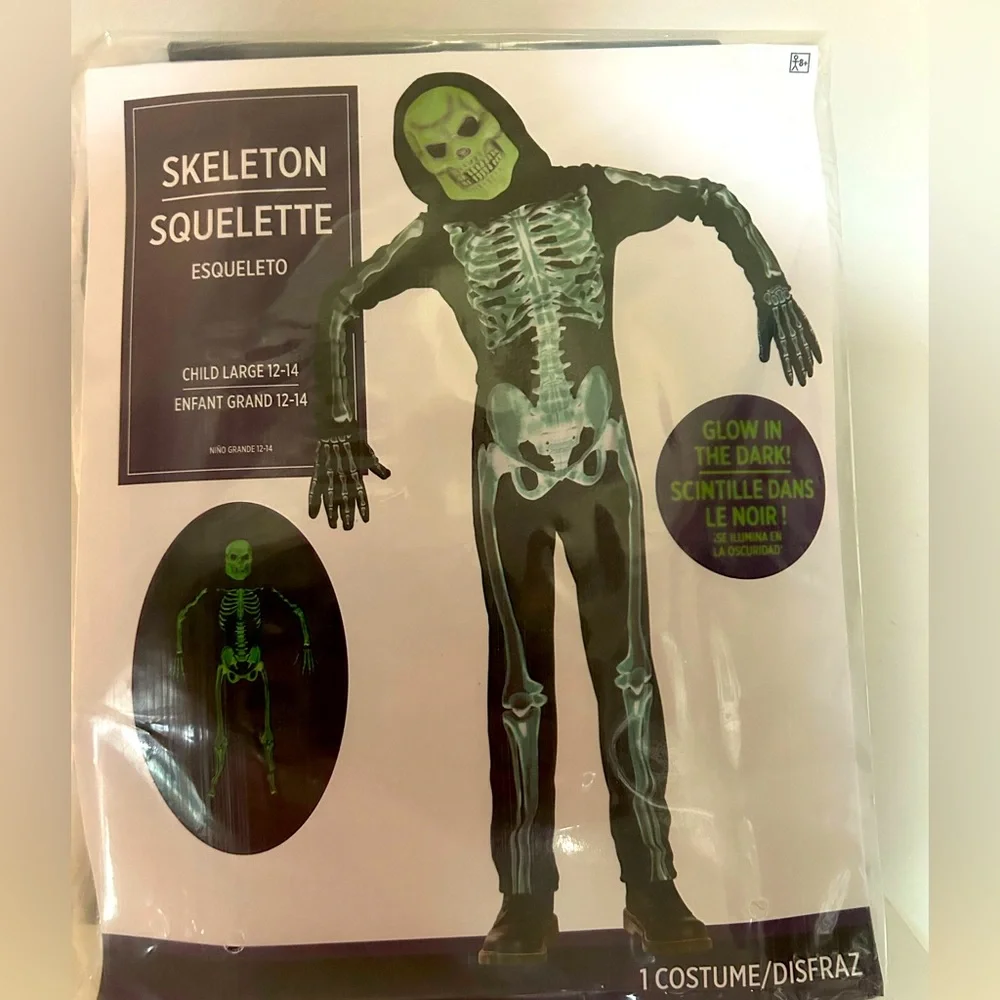 Glow-in-the-Dark‎ Skeleton Costume for Kids